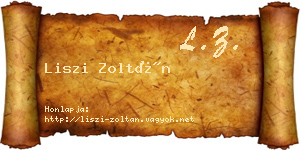 Liszi Zoltán névjegykártya