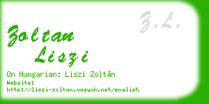 zoltan liszi business card