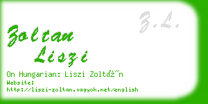 zoltan liszi business card